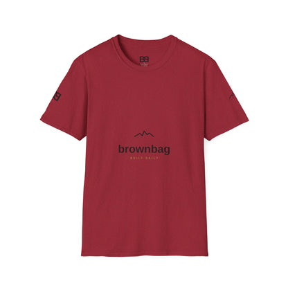 Minimal Mountain Logo T-Shirt — 'brownbag' Chest Graphic