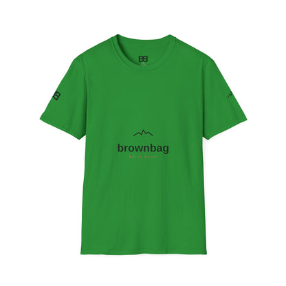 Minimal Mountain Logo T-Shirt — 'brownbag' Chest Graphic