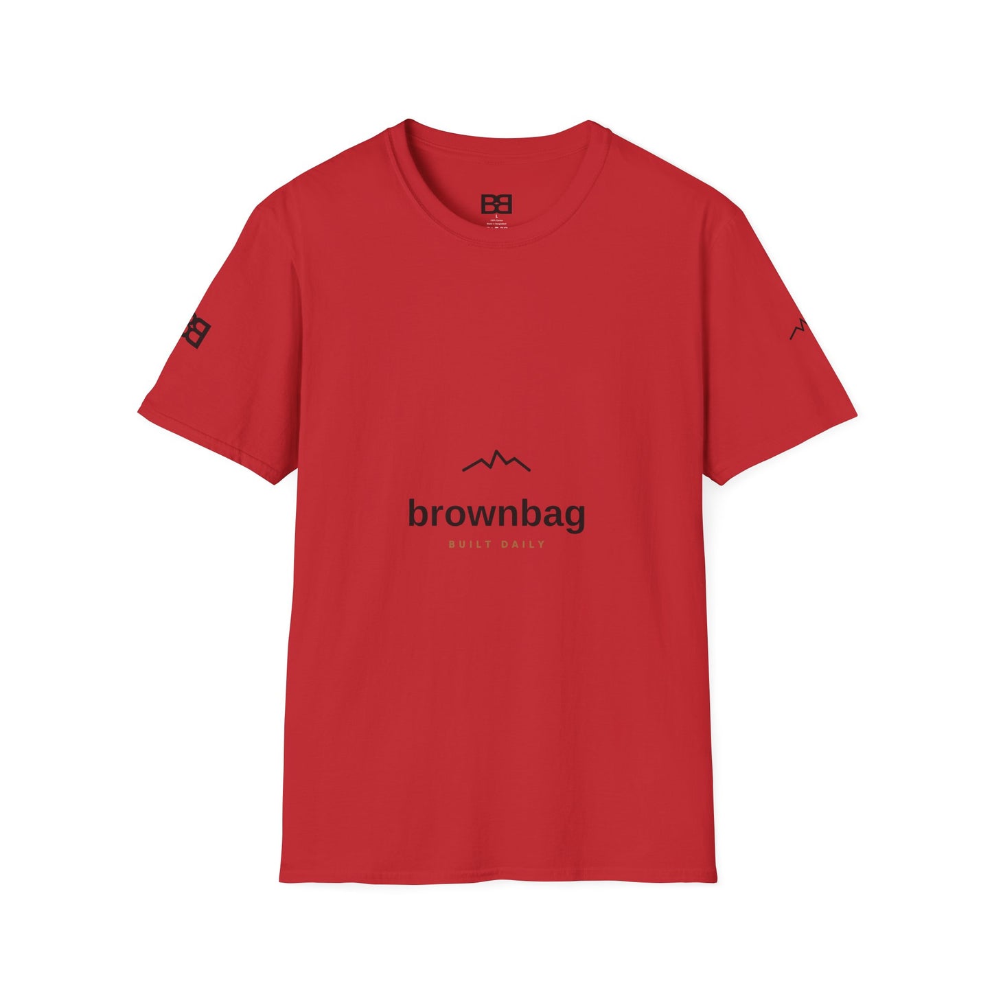 Minimal Mountain Logo T-Shirt — 'brownbag' Chest Graphic