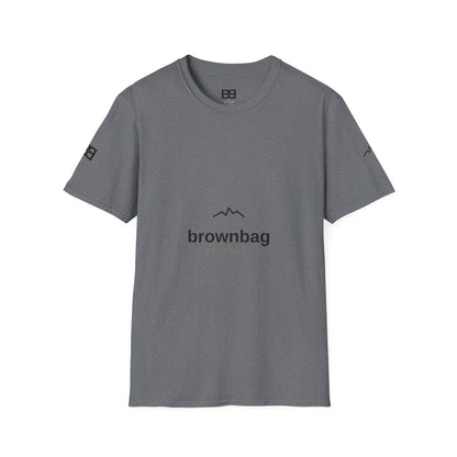 Minimal Mountain Logo T-Shirt — 'brownbag' Chest Graphic