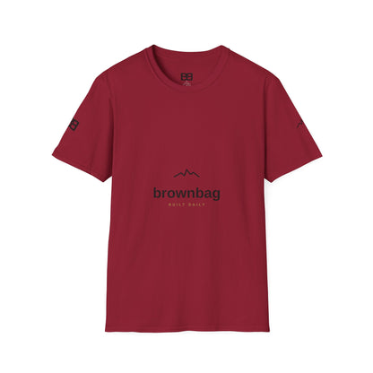 Minimal Mountain Logo T-Shirt — 'brownbag' Chest Graphic