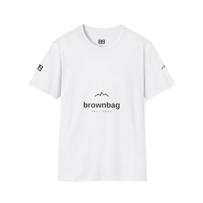 Minimal Mountain Logo T-Shirt — 'brownbag' Chest Graphic
