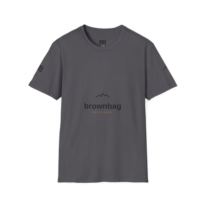 Minimal Mountain Logo T-Shirt — 'brownbag' Chest Graphic