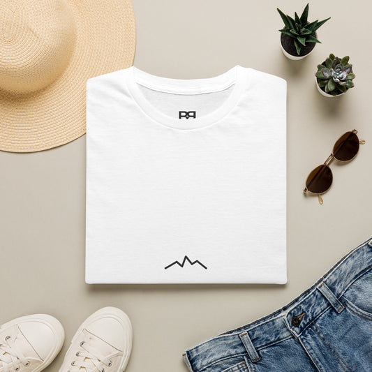 Minimal Mountain Logo T-Shirt — 'brownbag' Chest Graphic
