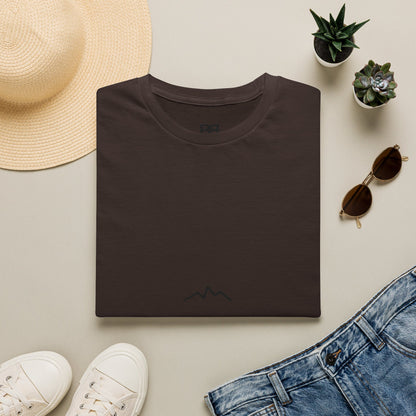 Minimal Mountain Logo T-Shirt — 'brownbag' Chest Graphic