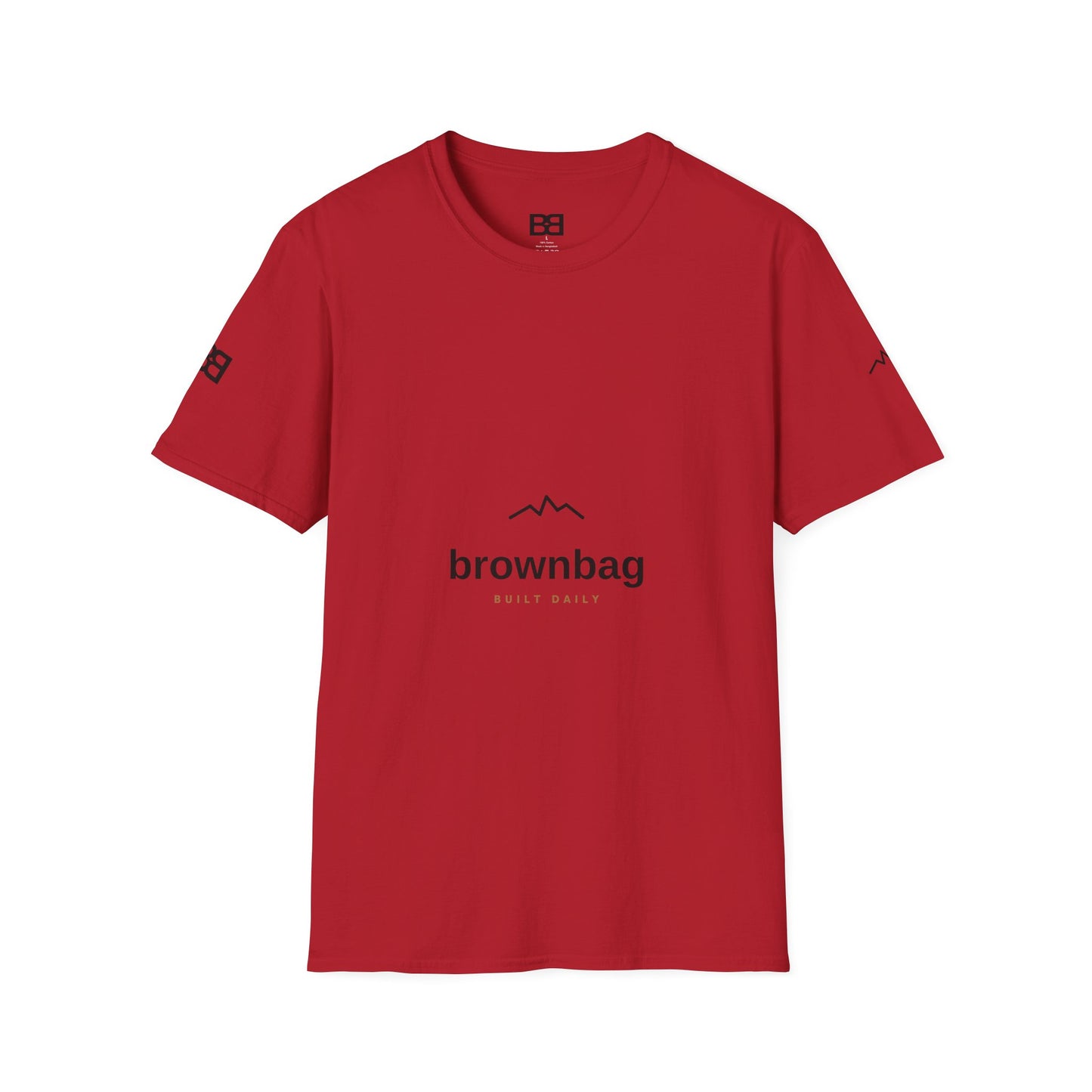 Minimal Mountain Logo T-Shirt — 'brownbag' Chest Graphic