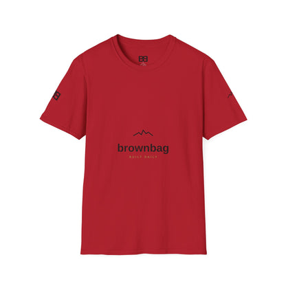 Minimal Mountain Logo T-Shirt — 'brownbag' Chest Graphic
