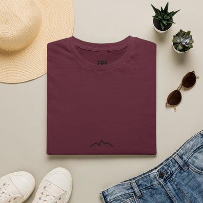 Minimal Mountain Logo T-Shirt — 'brownbag' Chest Graphic