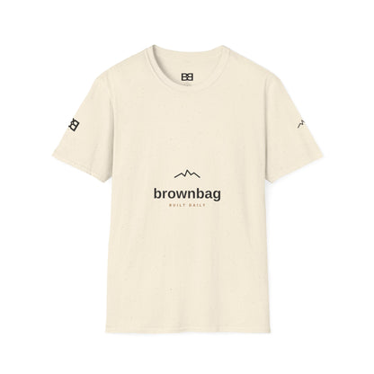 Minimal Mountain Logo T-Shirt — 'brownbag' Chest Graphic
