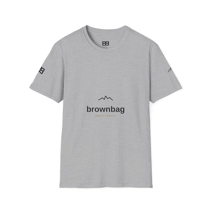 Minimal Mountain Logo T-Shirt — 'brownbag' Chest Graphic
