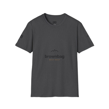Minimal Mountain Logo T-Shirt — 'brownbag' Chest Graphic