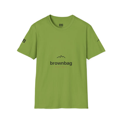 Minimal Mountain Logo T-Shirt — 'brownbag' Chest Graphic
