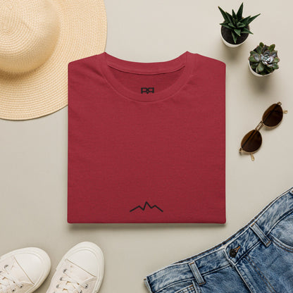 Minimal Mountain Logo T-Shirt — 'brownbag' Chest Graphic