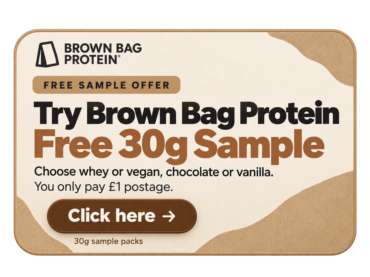Brown Bag Protein free 30g sample offer