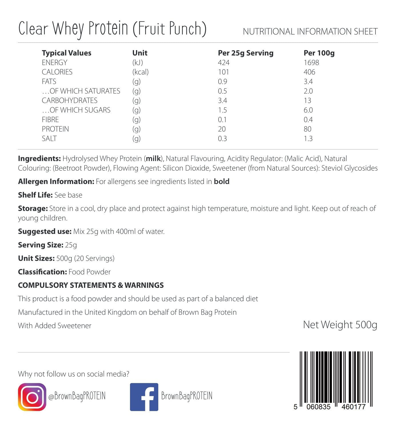 Clear Whey - Fruit Punch - 1kg