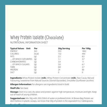 Whey Protein Isolate - Chocolate Flavour
